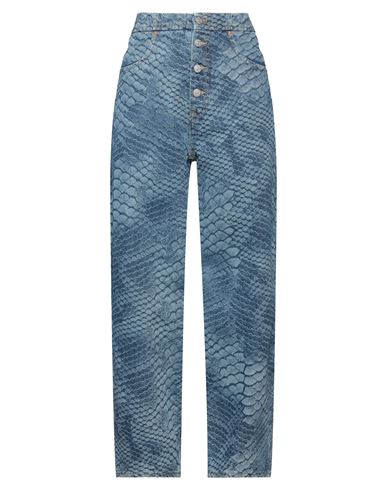 Mm6 Maison Margiela Woman Denim Pants Blue Size 16 Cotton | ModeSens
