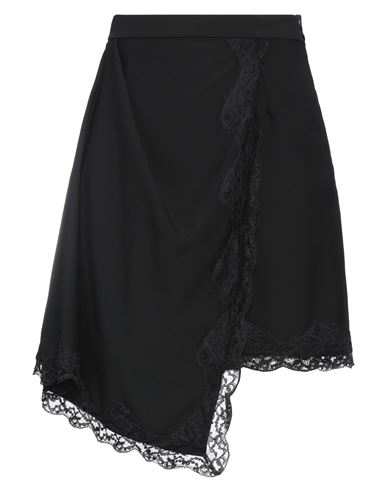 Alexander Mcqueen Woman Mini Skirt Black Size 6 Wool, Polyamide, Viscose
