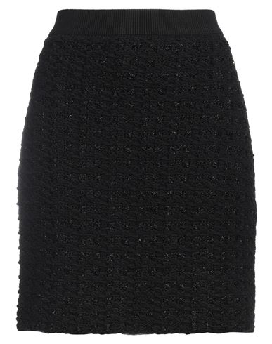 Twinset Woman Mini Skirt Black Size S Polyamide, Acrylic, Wool, Polyester, Elastane
