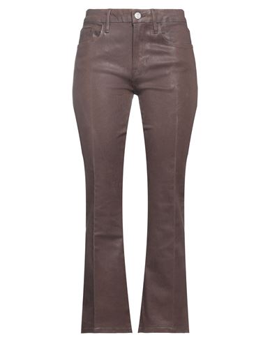 Frame Woman Jeans Cocoa Size 31 Cotton, Polyester, Elastane In Brown