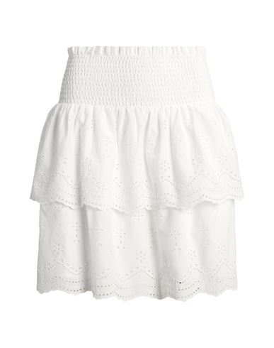 Lauren Ralph Lauren Eyelet-embroidered Cotton Miniskirt Woman Mini Skirt White Size 6 Cotton