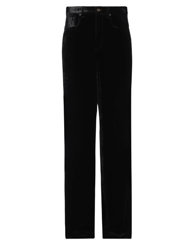 Saint Laurent Man Pants Black Size 30 Viscose, Silk