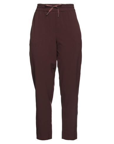 Marella Woman Pants Chocolate Brown Size 12 Polyester, Viscose, Elastane In Brown