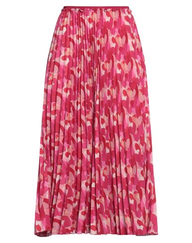 Red Valentino Woman Midi Skirt Fuchsia Size 6 Polyester In Pink