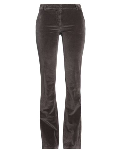 Kiltie Woman Pants Dark Brown Size 2 Polyester, Virgin Wool, Elastane