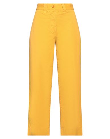 Aspesi Woman Pants Marigold Size 8 Cotton, Elastane In Yellow