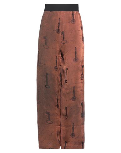 Uma Wang Key-print High-waisted Trousers In Brown