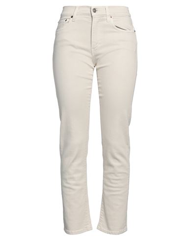 Haikure Woman Denim Pants Ivory Size 25 Cotton, Elastane In White