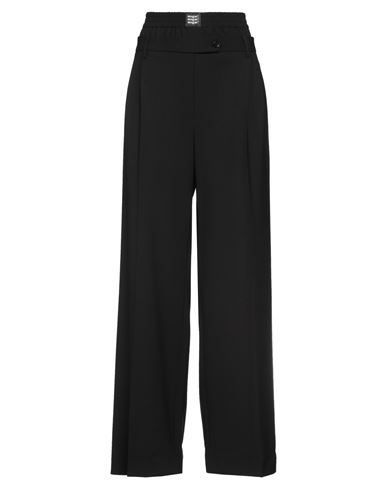 Msgm Woman Pants Black Size 4 Virgin Wool, Elastane