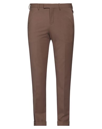 Pt Torino Man Pants Camel Size 34 Virgin Wool, Elastane In Beige