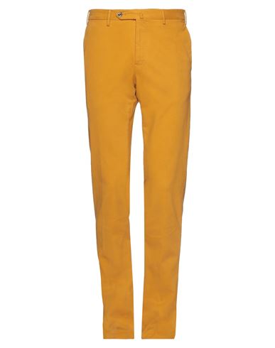 Pt Torino Man Pants Ocher Size 36 Modal, Cotton, Elastane In Yellow