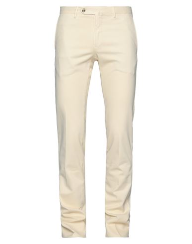 Pt Torino Man Pants Light Yellow Size 44 Modal, Cotton, Elastane