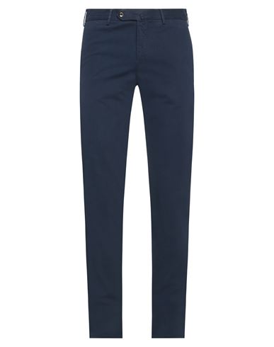 Pt Torino Man Pants Navy Size 40 Modal, Cotton, Elastane In Navy Blue