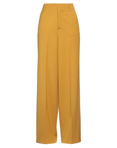 Kiltie Woman Pants Mustard Size 4 Polyester, Virgin Wool, Elastane In Yellow