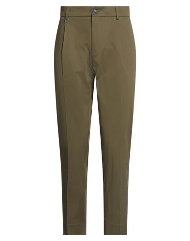 Shop Be Able Man Pants Military Green Size 34 Cotton, Elastane