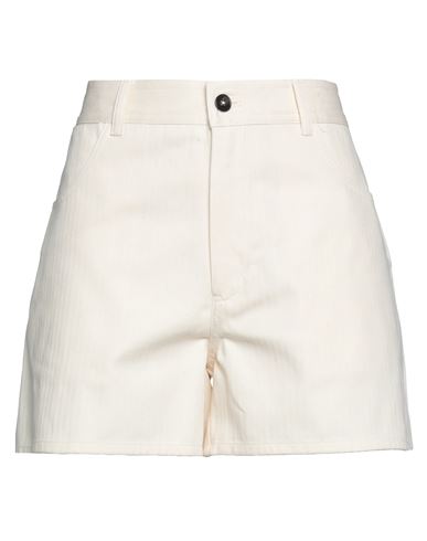 Jil Sander+ Woman Shorts & Bermuda Shorts Cream Size 10 Cotton In White