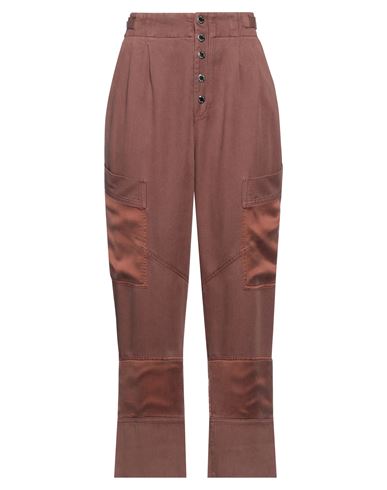 Pinko Woman Pants Brown Size 0 Lyocell, Silk