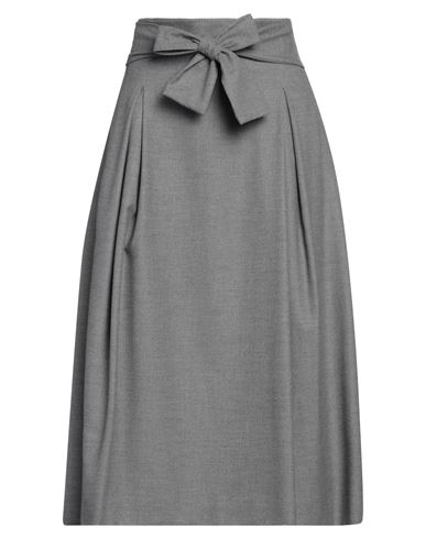 Peserico Woman Midi Skirt Grey Size 6 Polyester, Viscose, Elastane