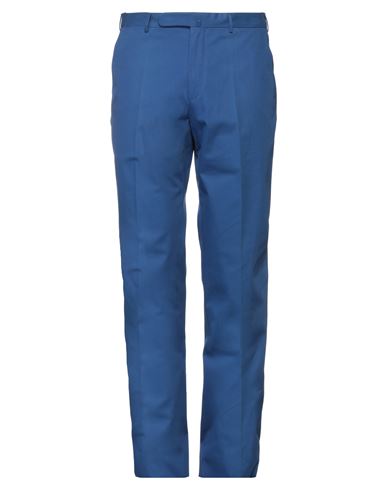 Zegna Man Pants Bright Blue Size 40 Cotton