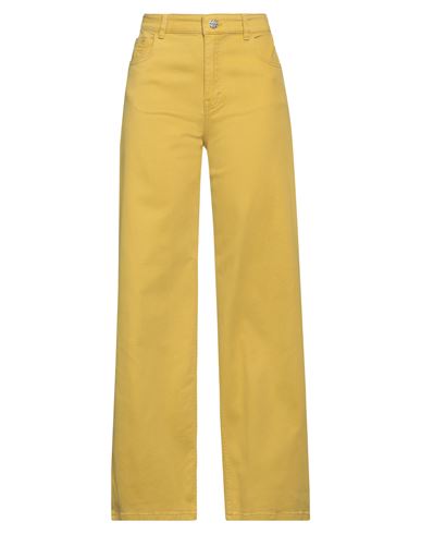 Baum Und Pferdgarten Woman Denim Pants Mustard Size 6 Organic Cotton, Elastane In Yellow