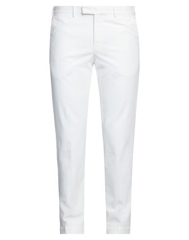 Pt Torino Man Pants White Size 38 Cotton, Lyocell, Elastane In White