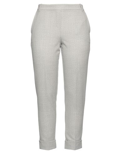 Kiltie Woman Pants Light Grey Size 12 Virgin Wool, Elastane