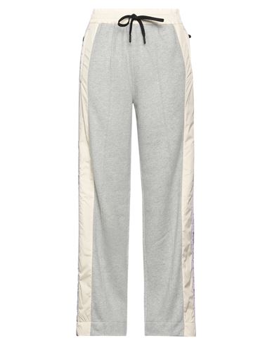 Moncler Shell-trimmed Cotton-blend Jersey Track Pants In Grey