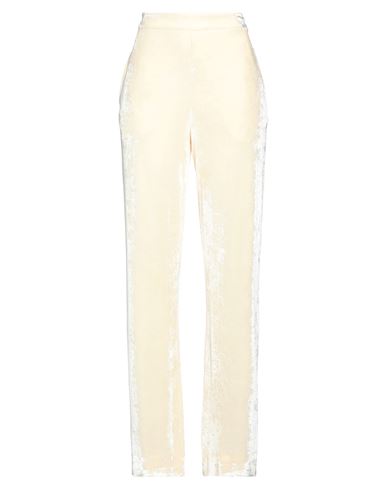 Jil Sander Woman Pants Light Yellow Size 4 Viscose, Polyamide, Elastane