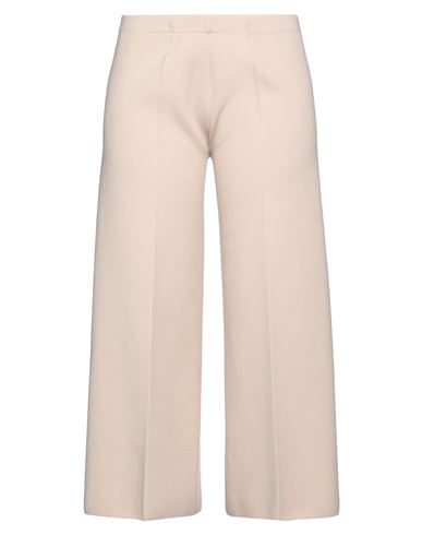 D-exterior D. Exterior Woman Pants Beige Size Xl Merino Wool, Polyester