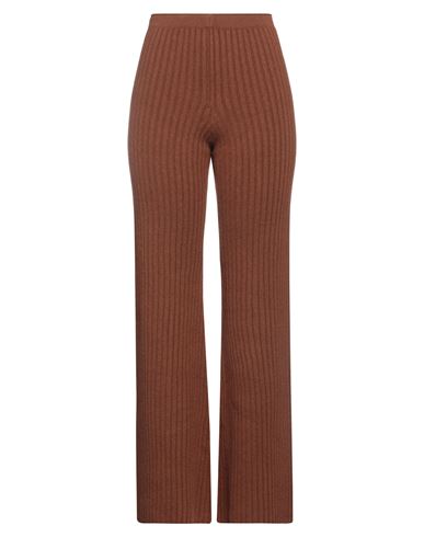 Laneus Woman Pants Brown Size 4 Virgin Wool