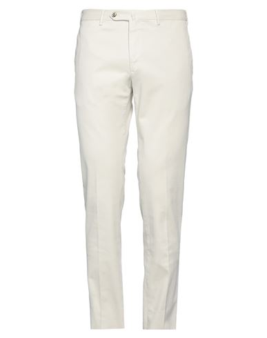 Pt Torino Man Pants Light Grey Size 42 Cotton, Elastane