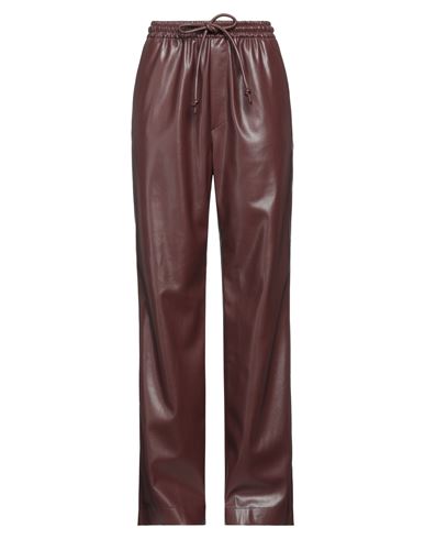 Nanushka Woman Pants Cocoa Size L Recycled Polyester, Polyurethane In Brown