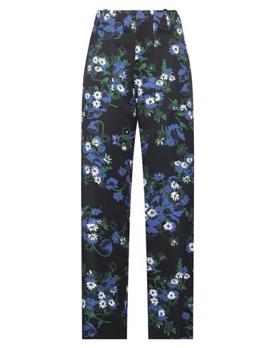 Plan C Woman Pants Midnight Blue Size 6 Polyester In Black