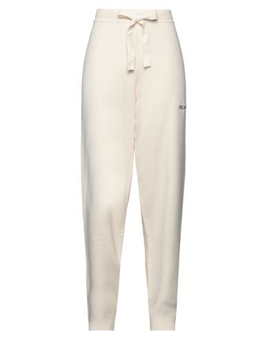 Hinnominate Woman Pants Cream Size L Viscose, Polyester, Polyamide In White
