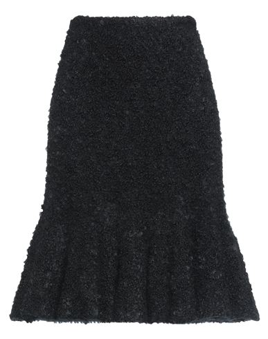 Jil Sander Woman Midi Skirt Black Size 4 Mohair Wool, Polyamide, Silk, Polyester, Viscose
