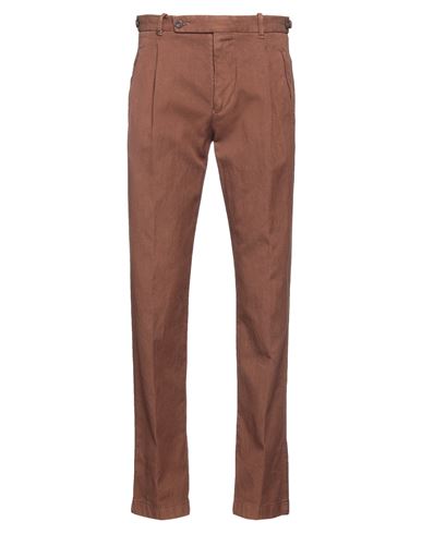 Berwich Man Pants Brown Size 26 Cotton, Linen, Elastane