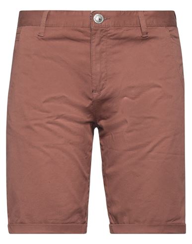 Hermitage Man Shorts & Bermuda Shorts Cocoa Size 28 Cotton, Elastane In Brown