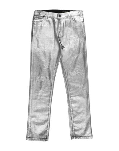 Dolce & Gabbana Babies'  Toddler Girl Jeans Silver Size 7 Cotton, Elastane