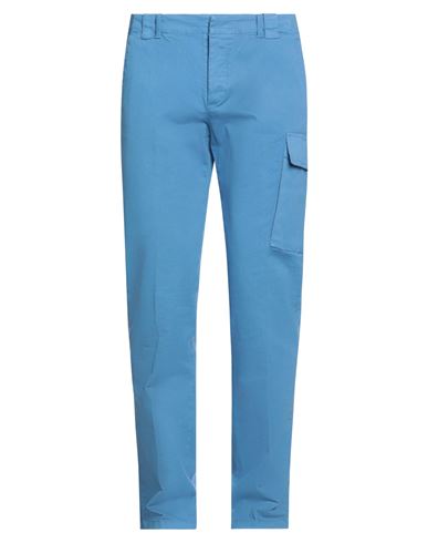Mauro Grifoni Man Pants Azure Size 32 Cotton In Blue