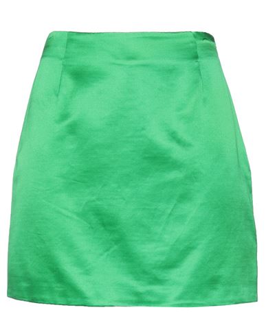 Maria Vittoria Paolillo Mvp Woman Mini Skirt Green Size 6 Cotton, Silk