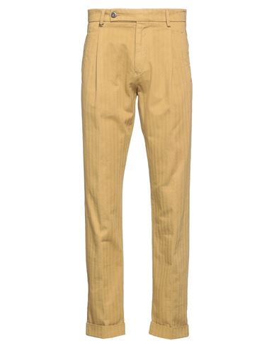 Berwich Man Pants Mustard Size 30 Cotton In Yellow
