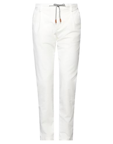Eleventy Man Pants White Size 31 Cotton, Elastane In White