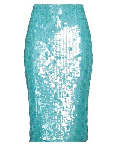 P.a.r.o.s.h P. A.r. O.s. H. Woman Midi Skirt Turquoise Size M Polyamide, Elastane, Pvc - Polyvinyl Chloride In Blue