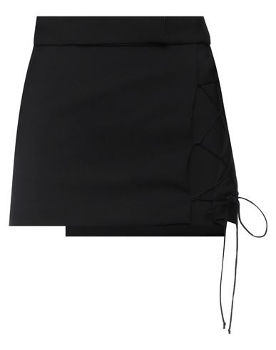 Nensi Dojaka Woman Mini Skirt Black Size S Virgin Wool, Elastane, Polyamide, Cupro