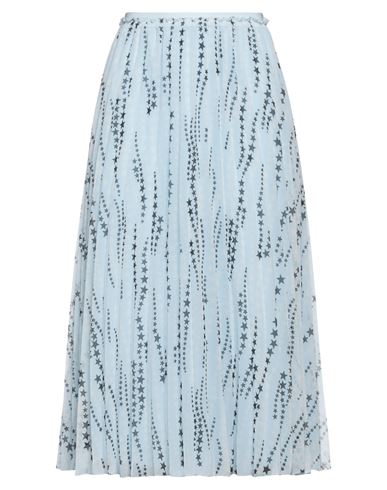 Red Valentino Woman Midi Skirt Sky Blue Size 6 Polyester