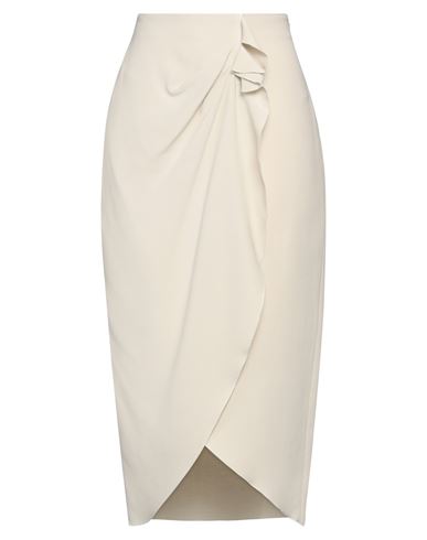 Iro Woman Midi Skirt Off White Size 8 Viscose, Virgin Wool