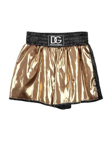 Dolce & Gabbana Babies'  Toddler Girl Shorts & Bermuda Shorts Gold Size 7 Polyester, Polyamide