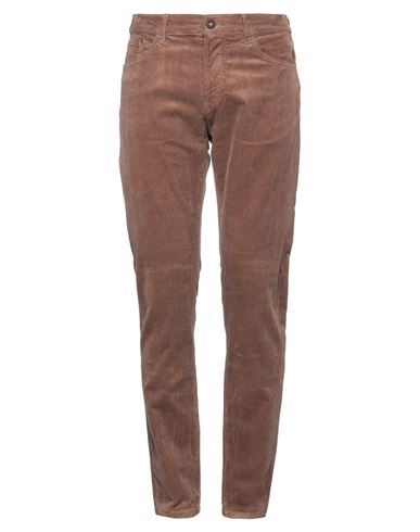 Tela Genova Man Pants Brown Size 33 Cotton, Elastane