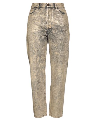 Pt Torino Woman Denim Pants Gold Size 30 Cotton