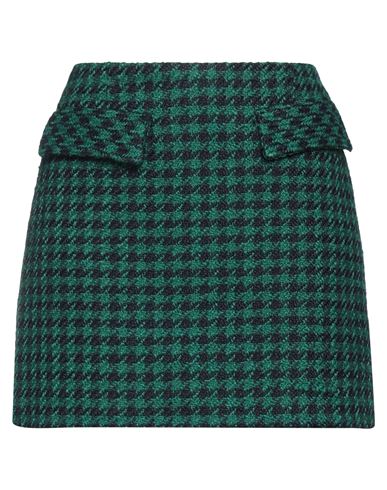BAUM UND PFERDGARTEN BAUM UND PFERDGARTEN WOMAN MINI SKIRT GREEN SIZE 8 RECYCLED POLYESTER, POLYESTER